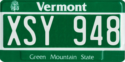 VT license plate XSY948