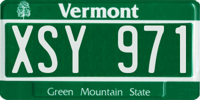 VT license plate XSY971