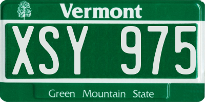 VT license plate XSY975