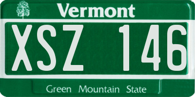 VT license plate XSZ146