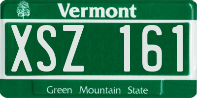 VT license plate XSZ161