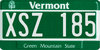 VT license plate XSZ185