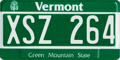 VT license plate XSZ264
