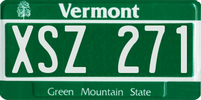 VT license plate XSZ271