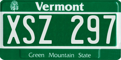 VT license plate XSZ297
