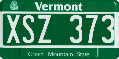 VT license plate XSZ373
