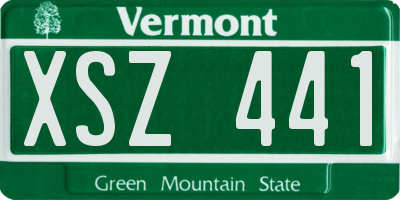 VT license plate XSZ441