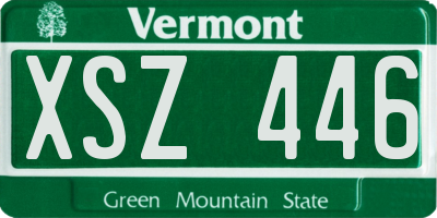 VT license plate XSZ446