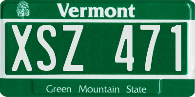 VT license plate XSZ471