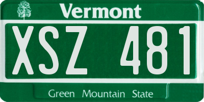 VT license plate XSZ481