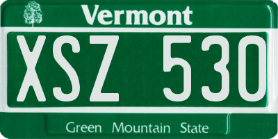 VT license plate XSZ530