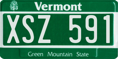 VT license plate XSZ591