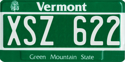 VT license plate XSZ622