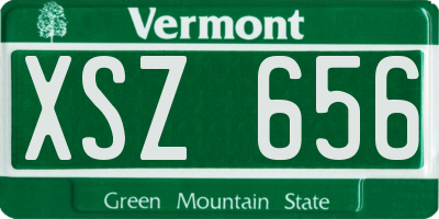 VT license plate XSZ656