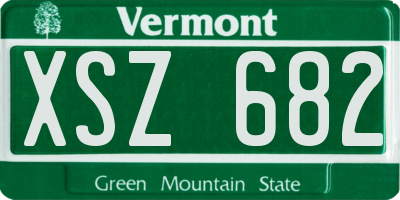 VT license plate XSZ682