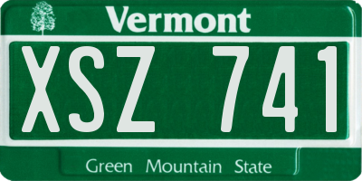 VT license plate XSZ741