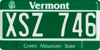 VT license plate XSZ746