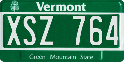 VT license plate XSZ764