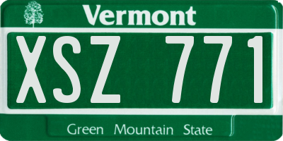 VT license plate XSZ771