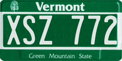 VT license plate XSZ772