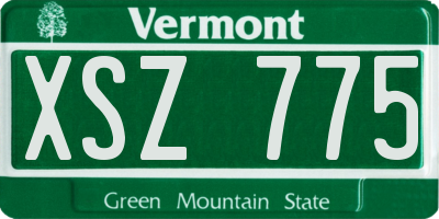 VT license plate XSZ775