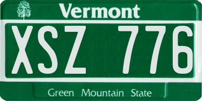 VT license plate XSZ776