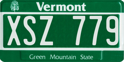 VT license plate XSZ779