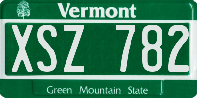 VT license plate XSZ782
