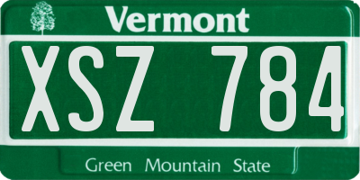 VT license plate XSZ784
