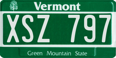 VT license plate XSZ797