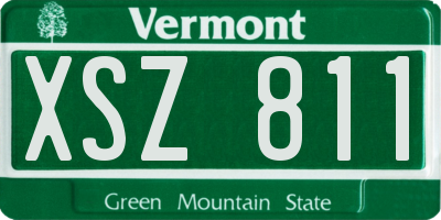 VT license plate XSZ811