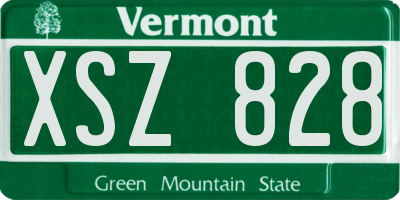 VT license plate XSZ828