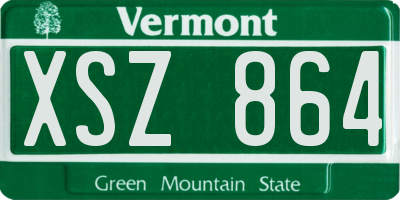 VT license plate XSZ864