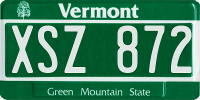 VT license plate XSZ872