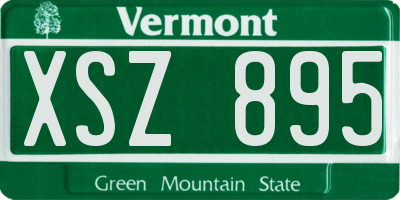 VT license plate XSZ895