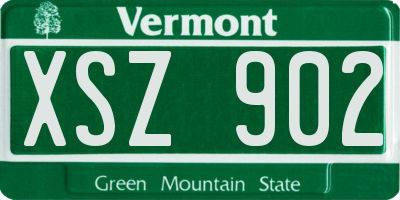 VT license plate XSZ902