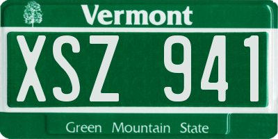 VT license plate XSZ941