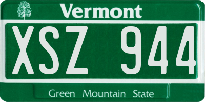VT license plate XSZ944