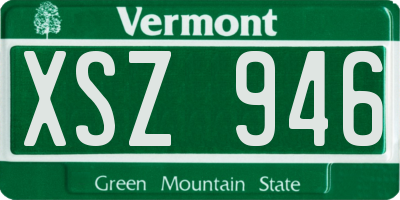 VT license plate XSZ946