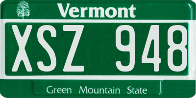 VT license plate XSZ948