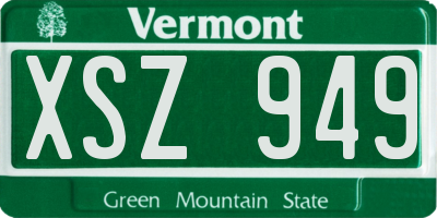 VT license plate XSZ949