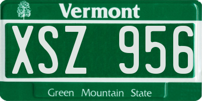 VT license plate XSZ956