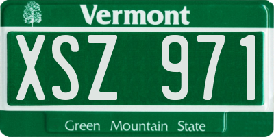 VT license plate XSZ971
