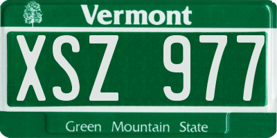 VT license plate XSZ977
