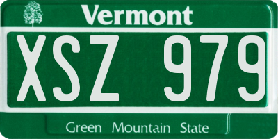 VT license plate XSZ979