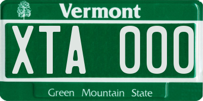 VT license plate XTA000