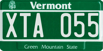 VT license plate XTA055