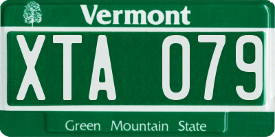 VT license plate XTA079