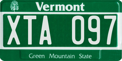 VT license plate XTA097