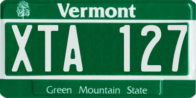 VT license plate XTA127